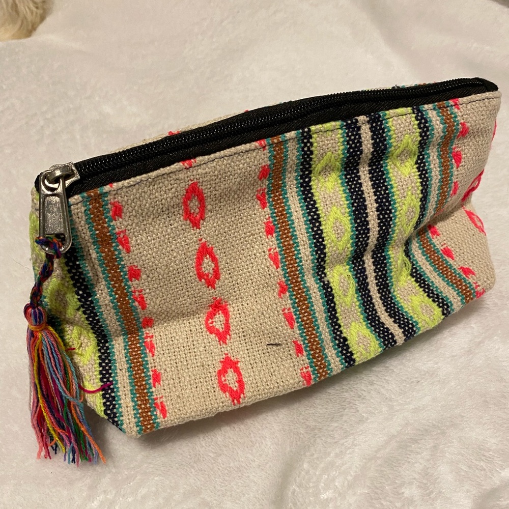 Make Up Bag with Tassel Zipper